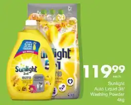 Save Sunlight Auto Liquid/ Washing Powder offer