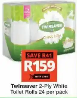 Checkers Twinsaver 2-Ply White Toilet Rolls offer