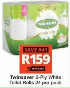 Checkers Twinsaver 2-Ply White Toilet Rolls offer