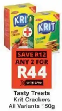 Checkers Tasty Treats Krit Crackers All Variants offer
