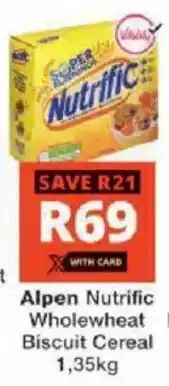 Checkers Alpen Nutrific Wholewheat Biscuit Cereal offer