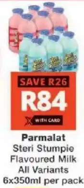 Checkers Parmalat Steri Stumpie Flavoured Milk All Variants offer
