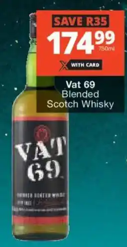 Checkers Liquor Shop Vat 69 Blended Scotch Whisky offer