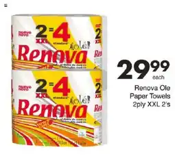 Save Renova Ole Paper Towels 2ply XXL offer