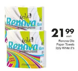 Save Renova Ole Paper Towels 2ply White offer