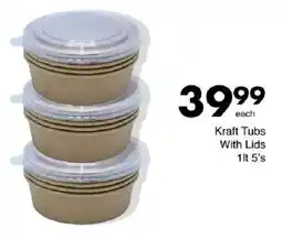 Save Kraft Tubs With Lids offer