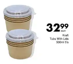 Save Kraft Tubs With Lids offer
