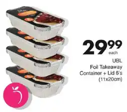 Save UBL Foil Takeaway Container + Lid offer