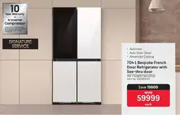 Makro 704 L Bespoke French Door Refrigerator with See-thru door offer