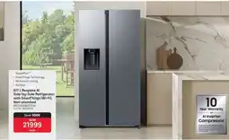 Makro 617 L Bespoke AI Side-by-Side Refrigerator with SmartThings Wi-Fi, Non-plumbed (RS7F50K2S9TAF) offer