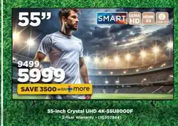 HiFi Corp 55-inch Crystal UHD 4K-55U8000F offer