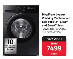 Makro 9 kg Front Loader Washing Machine with Eco Bubble Steam and SmartThings offer