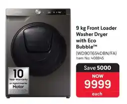 Makro 9 kg Front Loader Washer Dryer with Eco Bubble offer