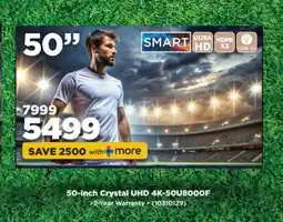 HiFi Corp 50-inch Crystal UHD 4K-50U8000F offer
