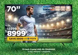 HiFi Corp 70-inch Crystal UHD 4K-70U8000F offer
