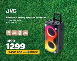 HiFi Corp JVC Bluetooth Trolley Speaker XS-N600 offer