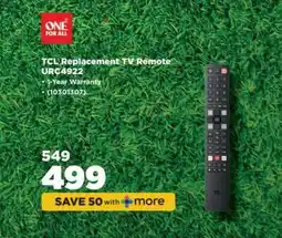 HiFi Corp TCL Replacement TV Remote URC4922 offer