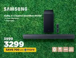 HiFi Corp Samsung Dolby 3.1 Channel Soundbar B650F offer