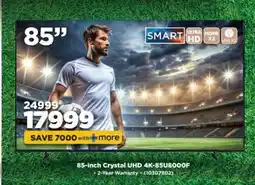 HiFi Corp 85-inch Crystal UHD 4K-85U8000F offer