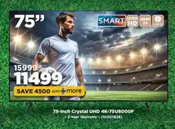 HiFi Corp 75-inch crystal UHD 4K-75U8000F offer