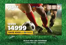 HiFi Corp 75-inch Mini LED-75X6800K offer