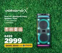 HiFi Corp Volkano X Dual 10” Bluetooth Party Speaker Titan offer