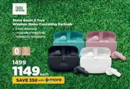 HiFi Corp JBL Wave Beam 2 True Wireless Noise Cancelling Earbuds offer