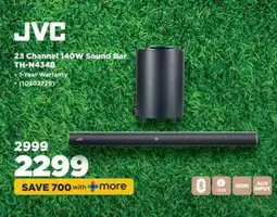 HiFi Corp JVC 2.1 Channel 140W Sound Bar TH-N434B offer
