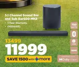 HiFi Corp 5.1 Channel Sound Bar and Sub Bar500 MK2 offer