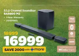 HiFi Corp 5.1.2 Channel Soundbar BAR800 M2 offer