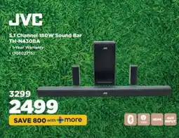 HiFi Corp JVC 5.1 Channel 180W Sound Bar TH-N430BA offer