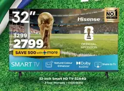 HiFi Corp 32-inch Smart HD TV-32A4G offer