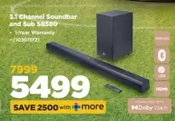 HiFi Corp 3.1 Channel Soundbar and Sub SB580 offer