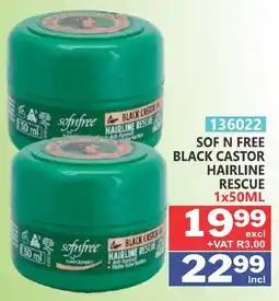 Arrow Cash And Carry Sof n free black castor hairline rescue offer
