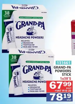 Arrow Cash And Carry Grand-pa powders stick offer