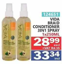 Arrow Cash And Carry Vida braid conditioner 3in1 spray offer