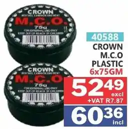 Arrow Cash And Carry Crown m.c.o plastic offer