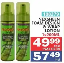 Arrow Cash And Carry Nexsheen foam design & wrap lotion offer