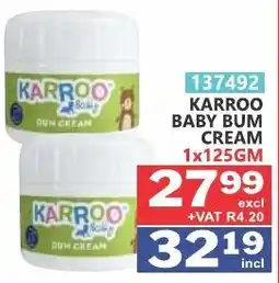 Arrow Cash And Carry Karroo baby bum cream offer