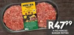 OBC Meat & Chicken Heroes burger patties offer