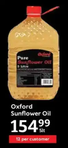 Oxford Freshmarket Oxford Sunflower Oil offer