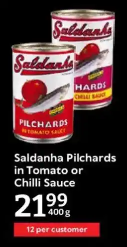 Oxford Freshmarket Saldanha Pilchards in Tomato or Chilli Sauce offer
