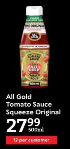Oxford Freshmarket All Gold Tomato Sauce Squeeze Original offer