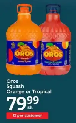 Oxford Freshmarket Oros Squash Orange or Tropical offer
