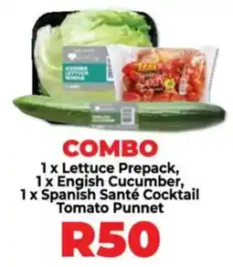 Food Lover's Market Lettuce Prepack, Engish Cucumber and Spanish Santé Cocktail Tomato Punnet offer