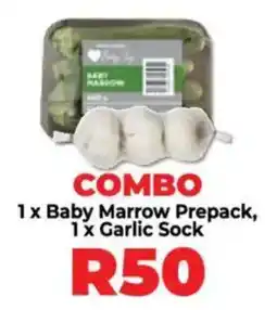 Food Lover's Market Baby Marrow Prepack and Garlic Sock offer