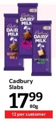 Oxford Freshmarket Cadbury Slabs offer