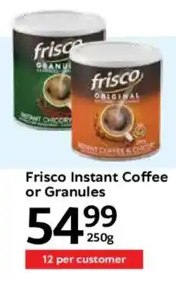 Oxford Freshmarket Frisco Instant Coffee or Granules offer