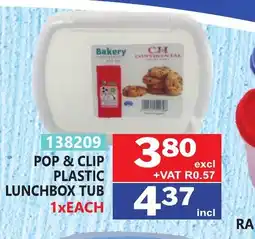 Arrow Cash And Carry Pop & clip plastic lunchbox tub offer