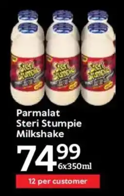 Oxford Freshmarket Parmalat Steri Stumpie Milkshake offer